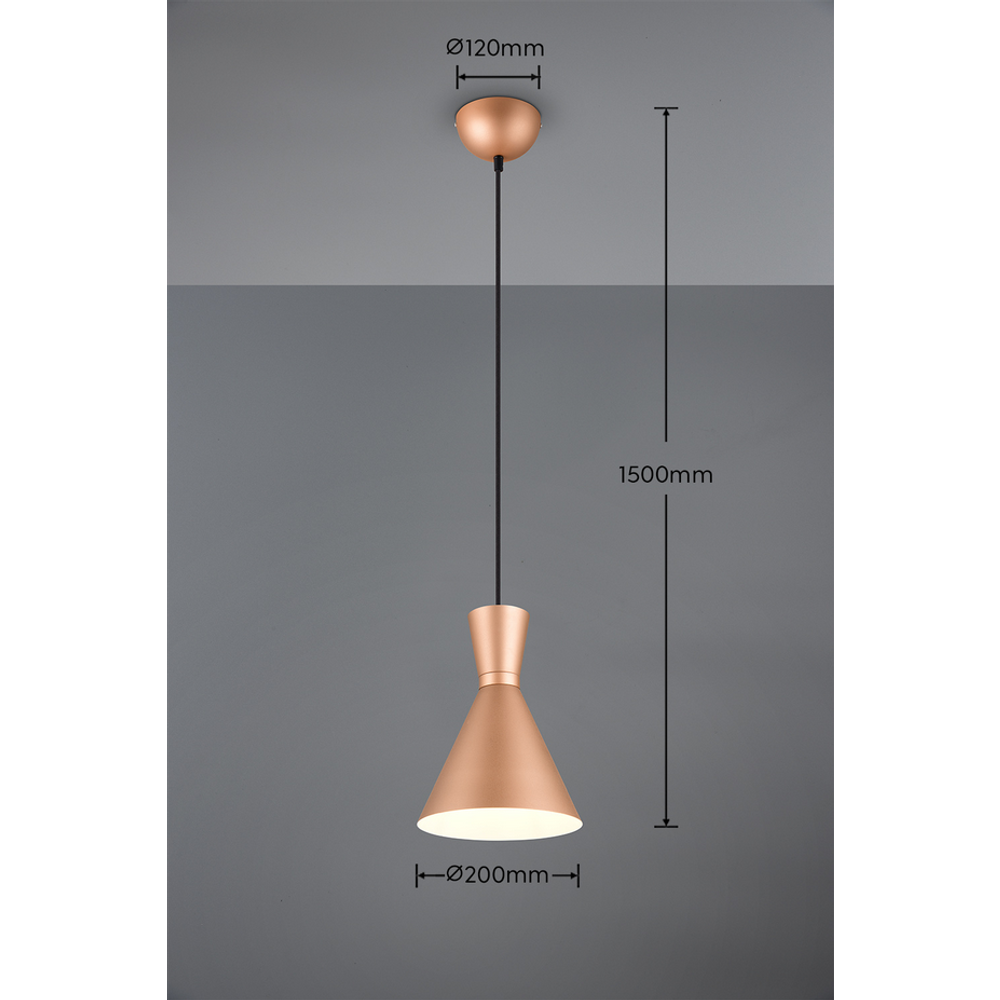 Trio Lightning visilica ENZO - Kafe, promjer 20 cm slika 3