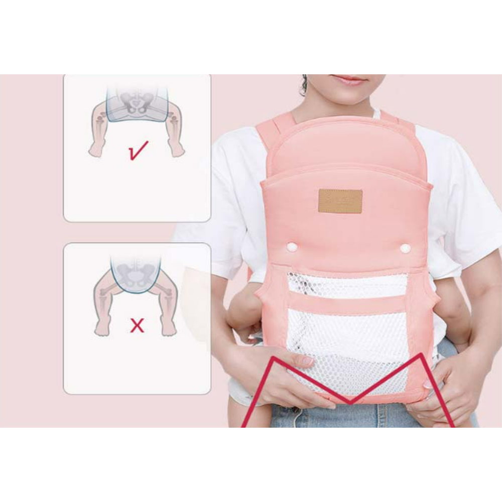 Višenamjenska ergonomska nosiljka za bebe s prozračnom mrežom i uklonjivim osloncem za glavu slika 3