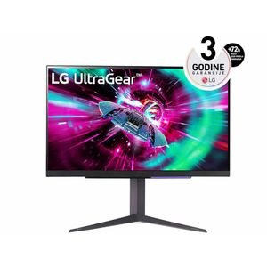 Monitor LG UltraGear 27GR93U-B 27"/IPS/3840x2160/144Hz/1ms GtG/HDMIx2,DP,USB/Gsync/visina/VESA/crna