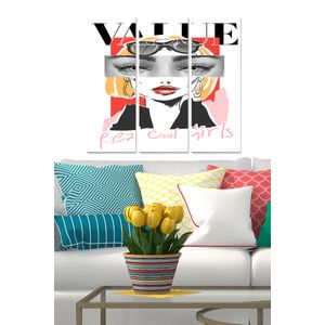 Dekorativna Slika od MDF-a u Više Boja (Set od 3 Komada) - MDF1241220847