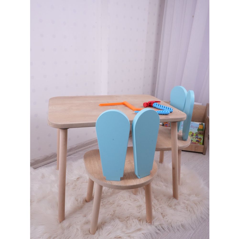 Bunny Set Stolica - Baby Plava i Braon slika 1