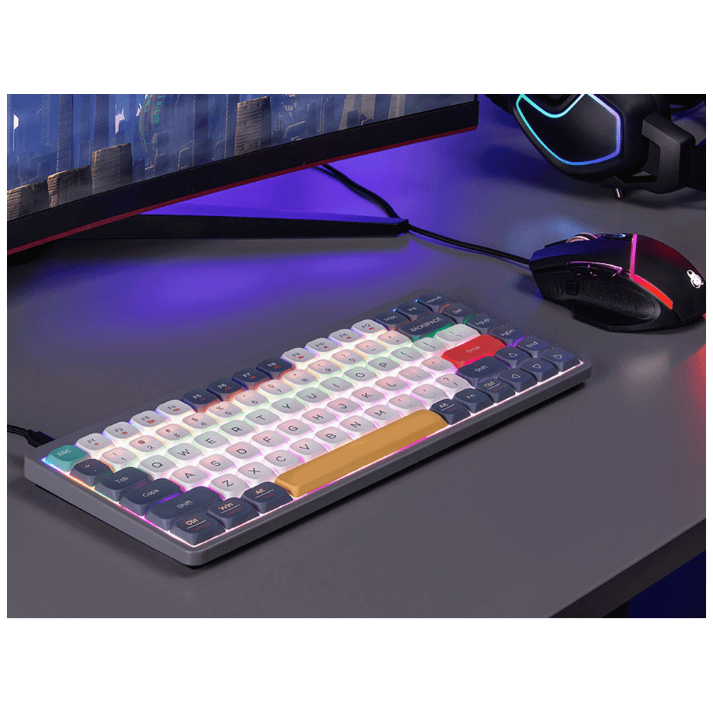 Tracer Tastatura sa osvjetljenjem, USB/BT/WiFi, gaming, mehanička - FINA 84 Grey slika 7