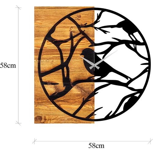 Wallity Ukrasni drveni zidni sat, Wooden Clock 35 slika 7