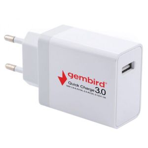 NPA-AC36 ** Gembird QC3.0 brzi punjac +Type C USB kabl,18W 3.6-6.5V/3A, 6.5V-9V/2A, 9V-12V/1.5A(351)