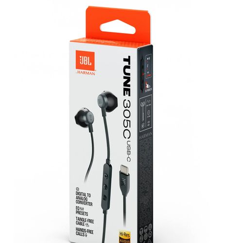 JBL Tune 305C USB-C žičane slušalice, crne slika 6