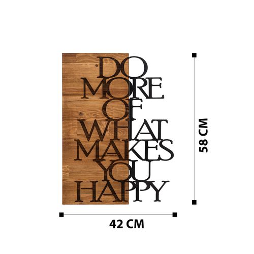 Do More Of What Makes You Happy BlackWalnut Decorative Wooden Wall Accessory slika 7