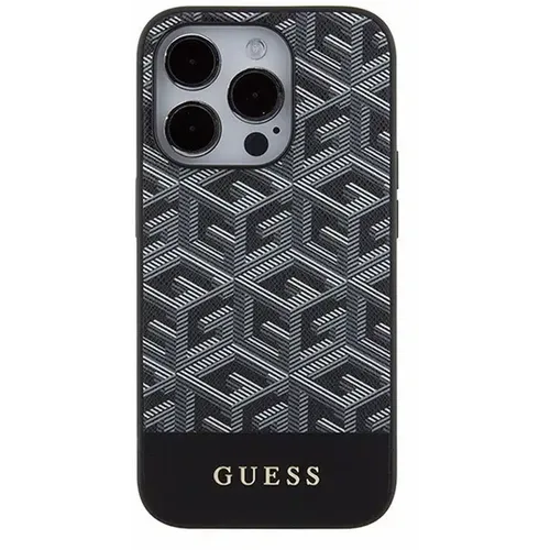 Original GUESS Hardcase GUHMP15LHGCFSEK Case za iPhone 15 PRO (Magsafe GCUBE Stripes / crna) slika 6