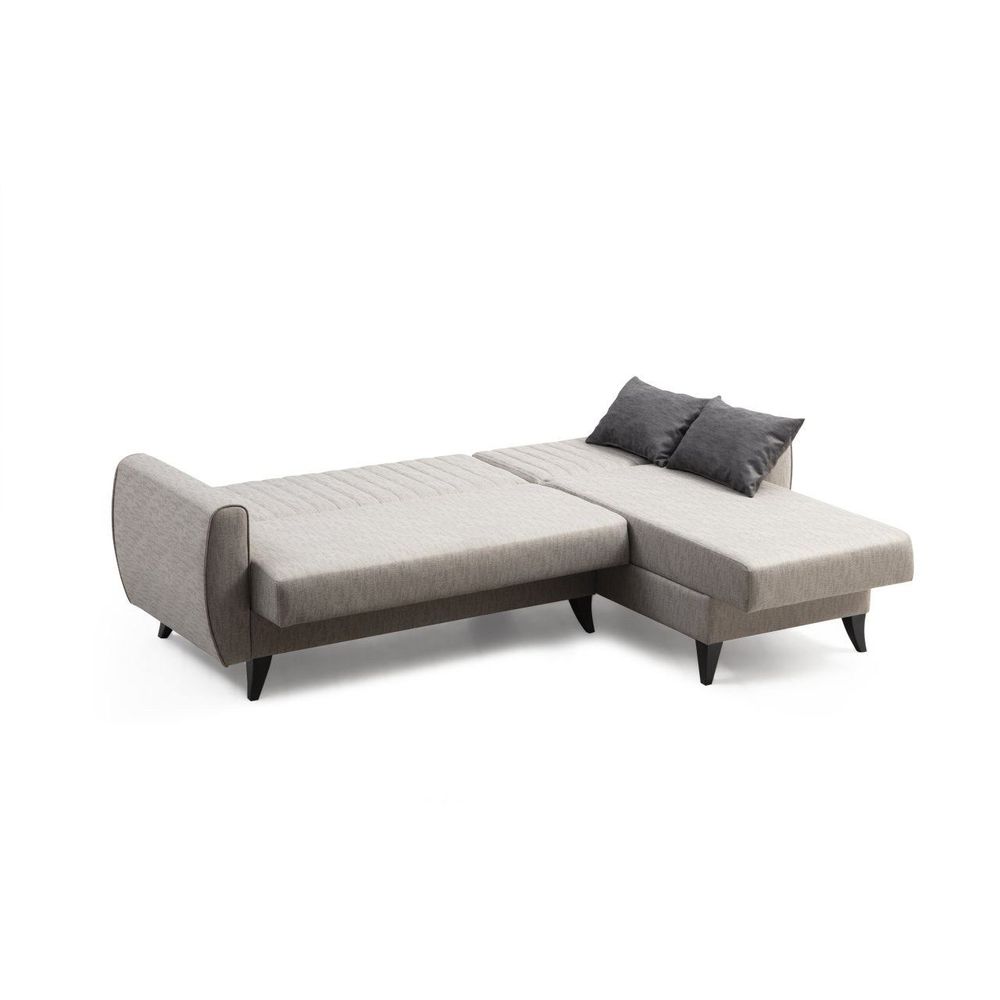 Alkon - Svijetlo Siva Ugaona Sofa na Razvlačenje slika 4