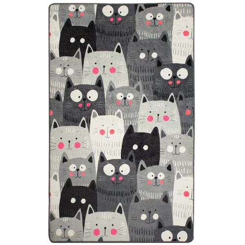 Cats - Grey Multicolor Carpet (100 x 160) slika 2