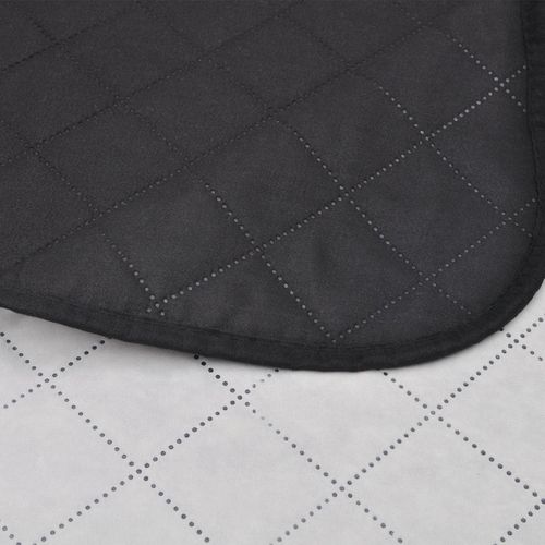 130887 Double-sided Quilted Bedspread Black/White 220 x 240 cm slika 3