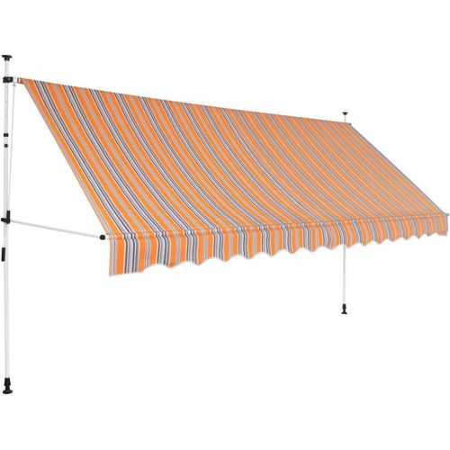 Tenda na ručno uvlačenje 350 cm žuto-plava prugasta slika 2