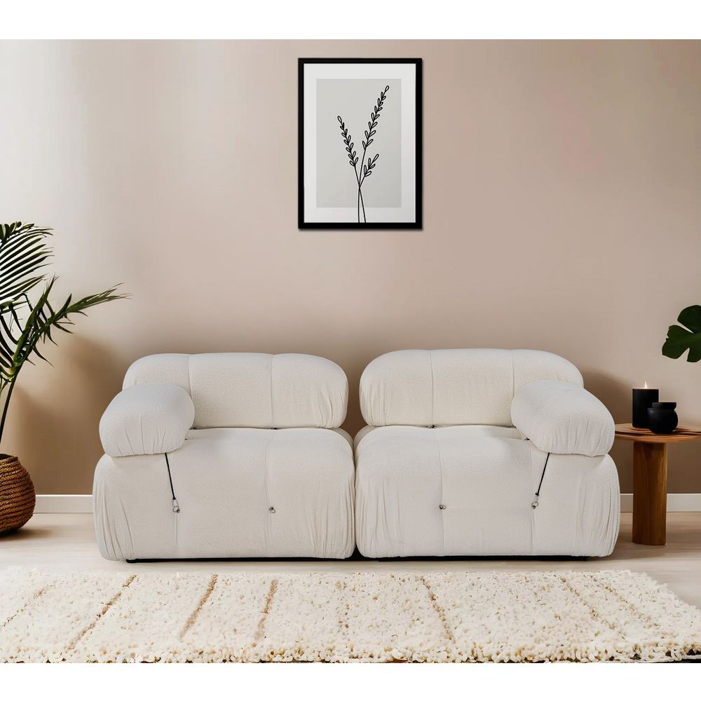 Bubble 2 Sjedala (L1-1R) - Krem Krem Sofa slika 1