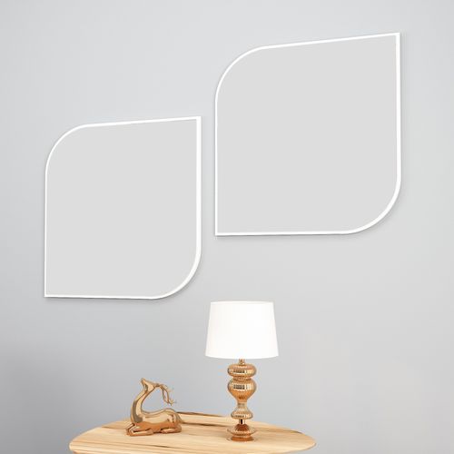 Vero - White White Decorative Chipboard Mirror slika 3