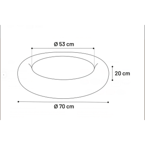 Jastuk Krems Siva fi70cm slika 2