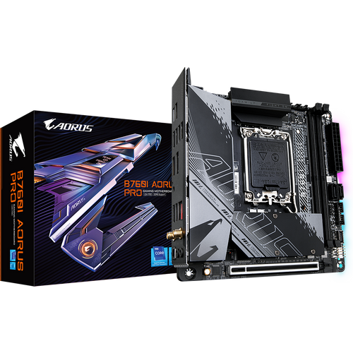 Gigabyte B760I AORUS PRO LGA1700,  B760 Chipset, 2xDDR5, 2xPCIe 4.0 x4 M.2 Connectors, Intel 2.5GbE LAN & Wi-Fi 6E 802.11ax slika 1