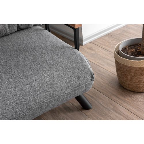 Atelier Del Sofa Sando Single - Jednosedni Sofa-Krevet u Svetlo Sivoj Boji slika 5