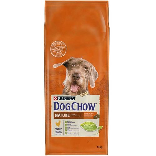 DOG CHOW Mature Adult 5+, potpuna hrana za kućne ljubimce, za starije pse od 5 godina, piletina, 14 kg / XXL slika 1