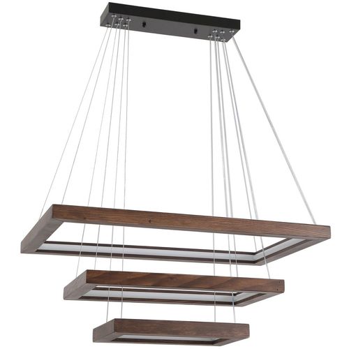 Bergama 3 Lü Ceviz Ledli Avize 3 Renk Walnut Chandelier slika 2