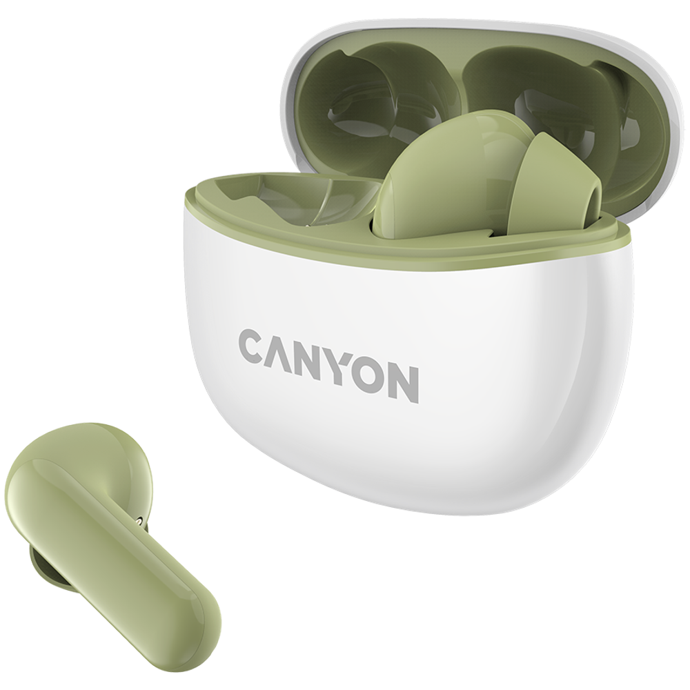 CANYON TWS-5 Bežične Bluetooth Slušalice, Zelene slika 2