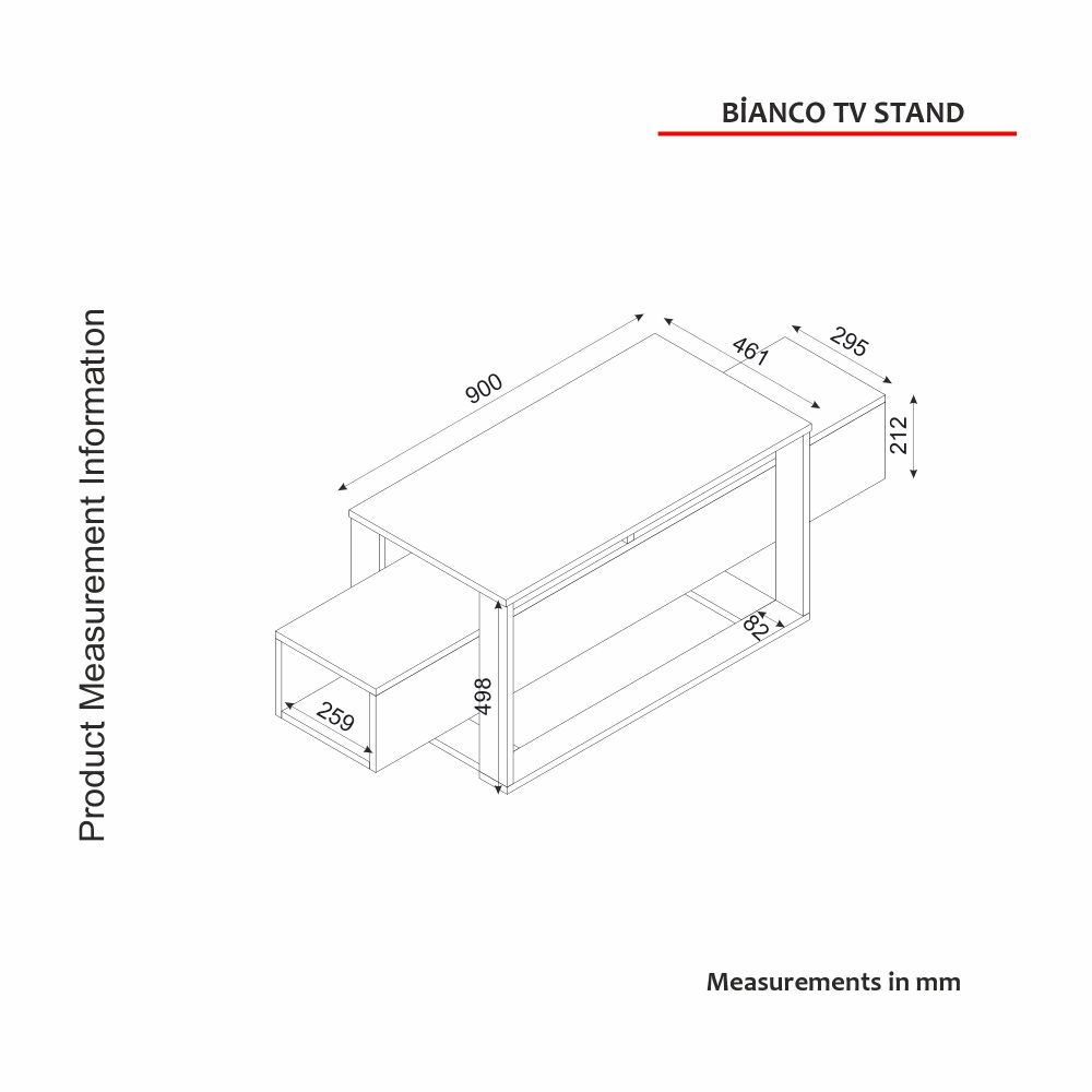 TV Stalak Bianco Black Gold slika 7