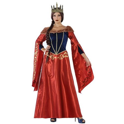 Svečana odjeća za odrasle 113916 Crvena Mornarsko plava Srednjovjekovna Kraljica XS/S slika 5