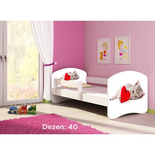 Deciji krevet ACMA II 160x80 + dusek 6 cm WHITE40 slika 1