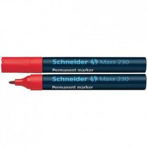 Flomaster Schneider, permanent marker, Maxx 230, 1-3 mm, crveni