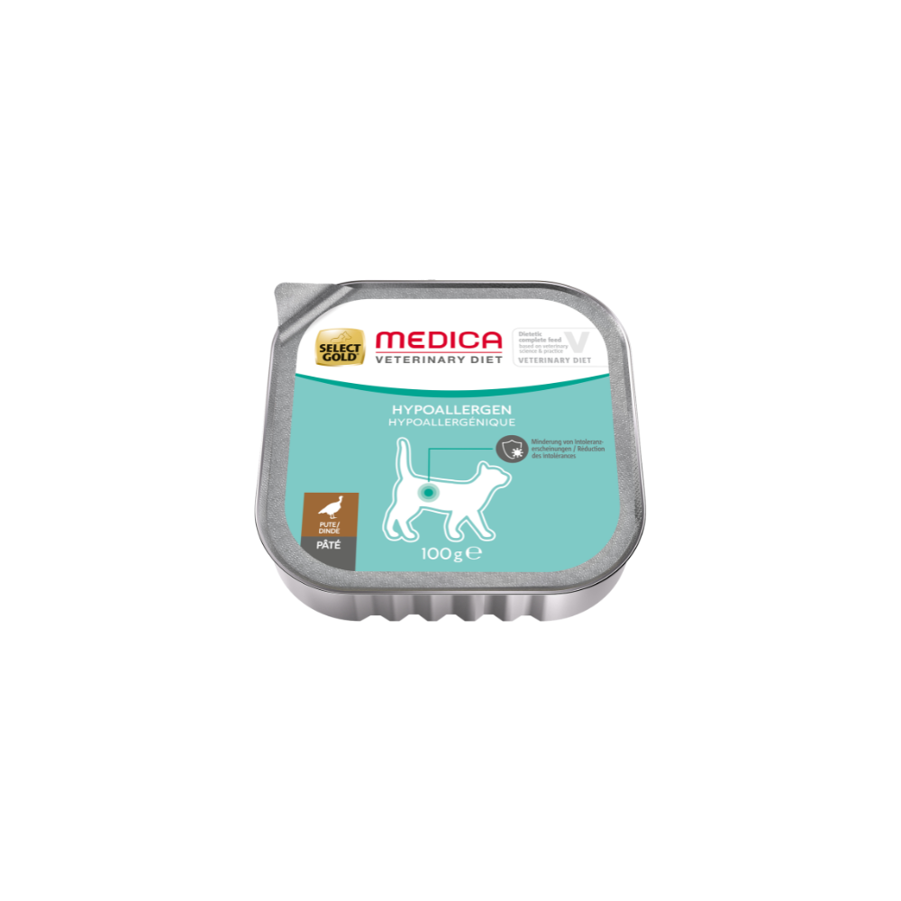 Select Gold Cat Medica Hypoallergenic puretina 100 g, ALU-pak slika 1