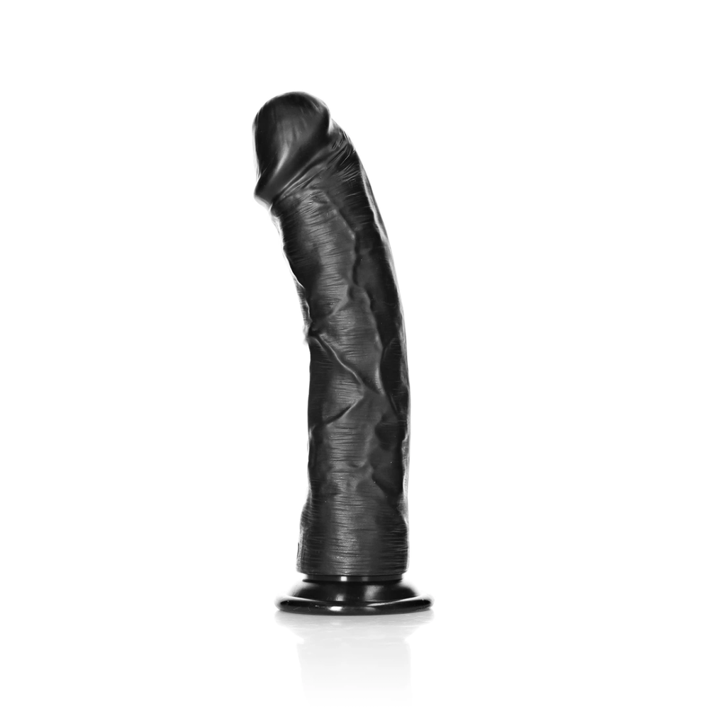 RealRock by Shots Zakrivljeni realistični dildo s vakuumskom čašicom - 9 / 23 cm slika 4