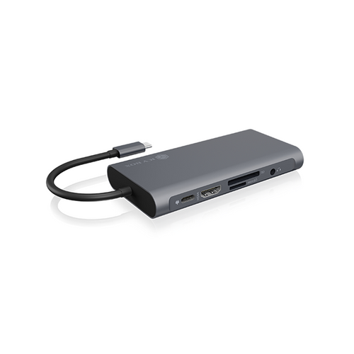 Docking stanica ICY BOX IB-DK4040-CPD, USB-C na 3x USB-A, RJ-45, 1x HDMI, 1x VGA, 1x 3.5mm slika 1