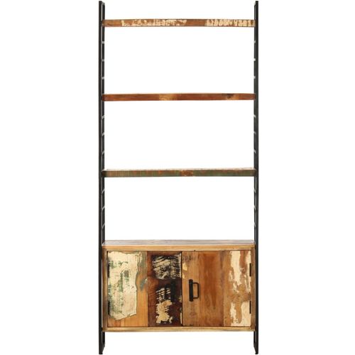 Police za knjige s 4 razine 80 x 30 x 180 cm obnovljeno drvo slika 29