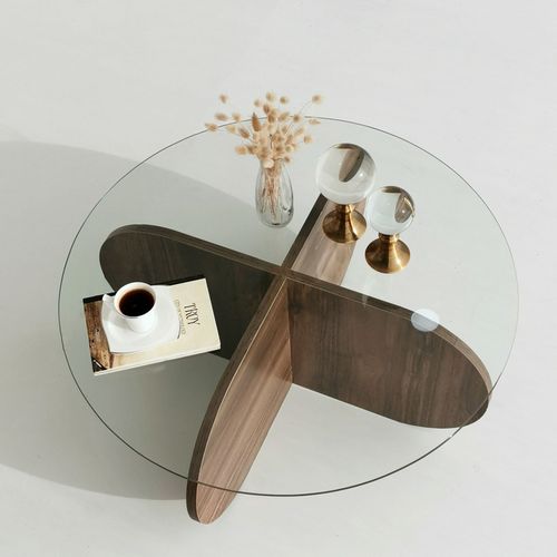 Hanah Home Bubble - Walnut Walnut Coffee Table slika 5