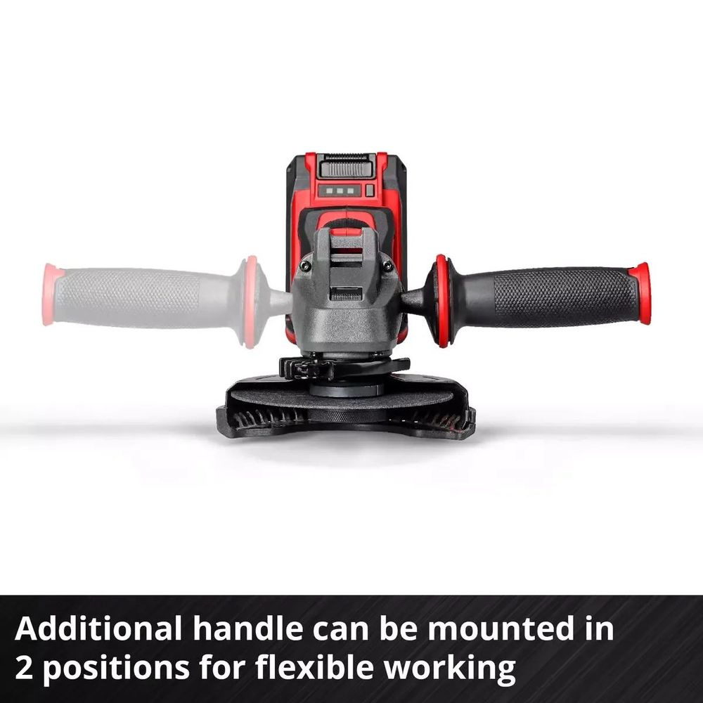 Einhell aku ugaona kutna brusilica Power X- Change AXXIO 18/125 Q – Solo + Baterija 2.5 Ah i punjač slika 4