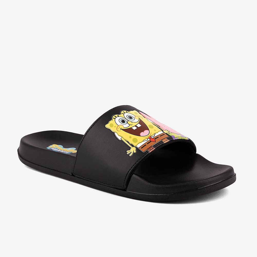Coqui Ženske papuče Slipso, Sunđer Bob - Crne slika 1