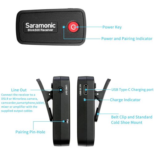 Saramonic mikrofon 2.4G mini wireless for camera/phone with 1 transmitters slika 3