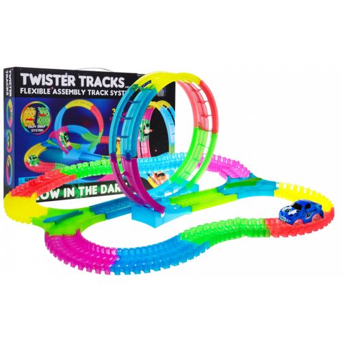 Svjetleća staza za autiće Glow track- 132 elemenata slika 1