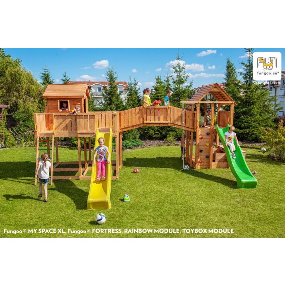 Fungoo MAXI Set JOYFULL CASTLE - Drveno dječije igralište slika 1