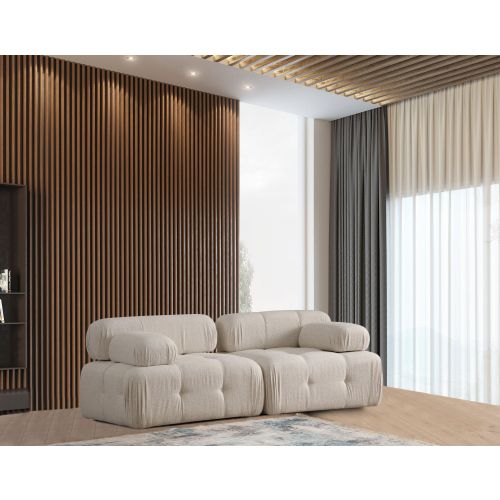 Atelier Del Sofa Dvosjed, Doblo 2 Seater ( L1-1R) Cream Bouclette slika 1