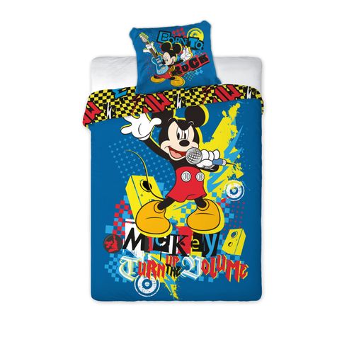 Posteljina Za Decu Mickey Mouse- Born To Rock 160x200cm + 70x80cm slika 1