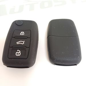 Silikonska Navlaka za Ključ VW Tip 3 - Crna (Tri Tipke)