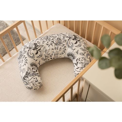 Sensillo jastuk za hranjenje djeteta floral crno-bijeli slika 3