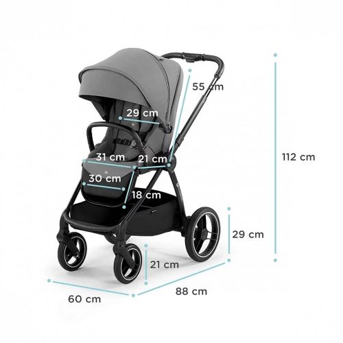 Kinderkraft dječja kolica Nea 3u1 B, Platinum Grey slika 7