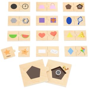 Viga puzzle set koji kombinira oblike i predmete
