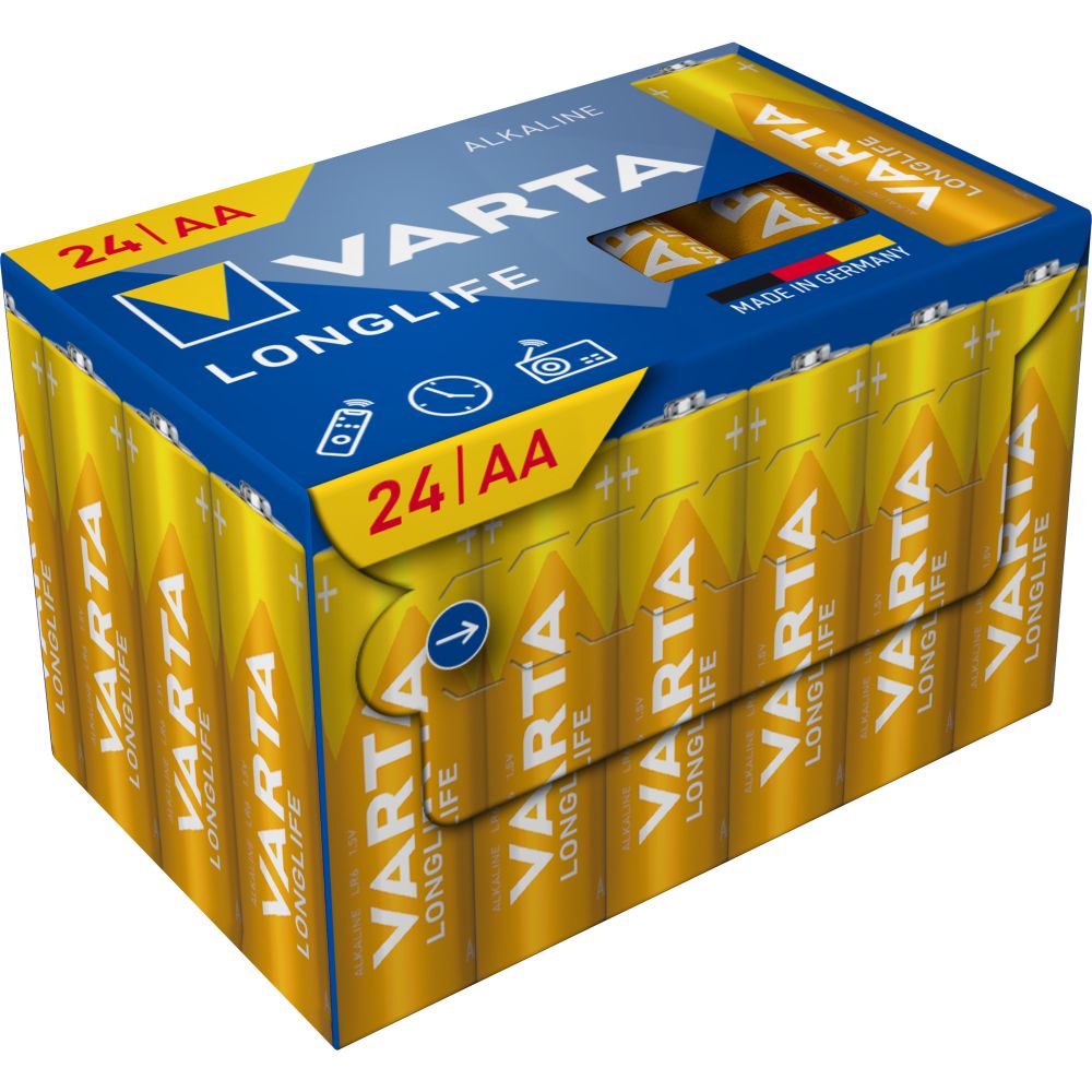Varta Longlife baterija LR06, AA, 1,5V 24 kom slika 2