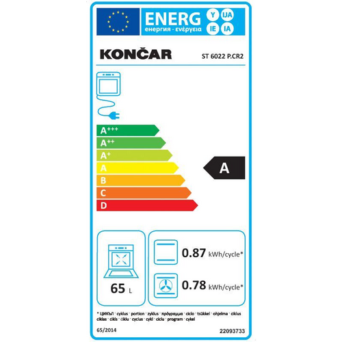 Končar štednjak ST 6022 P.CR2 slika 3