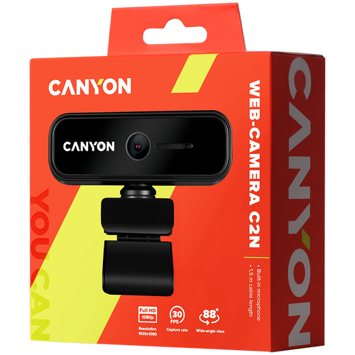 Canyon C2N 1080P full HD 2.0Mega fixed focus webcam with USB2.0 connector slika 4