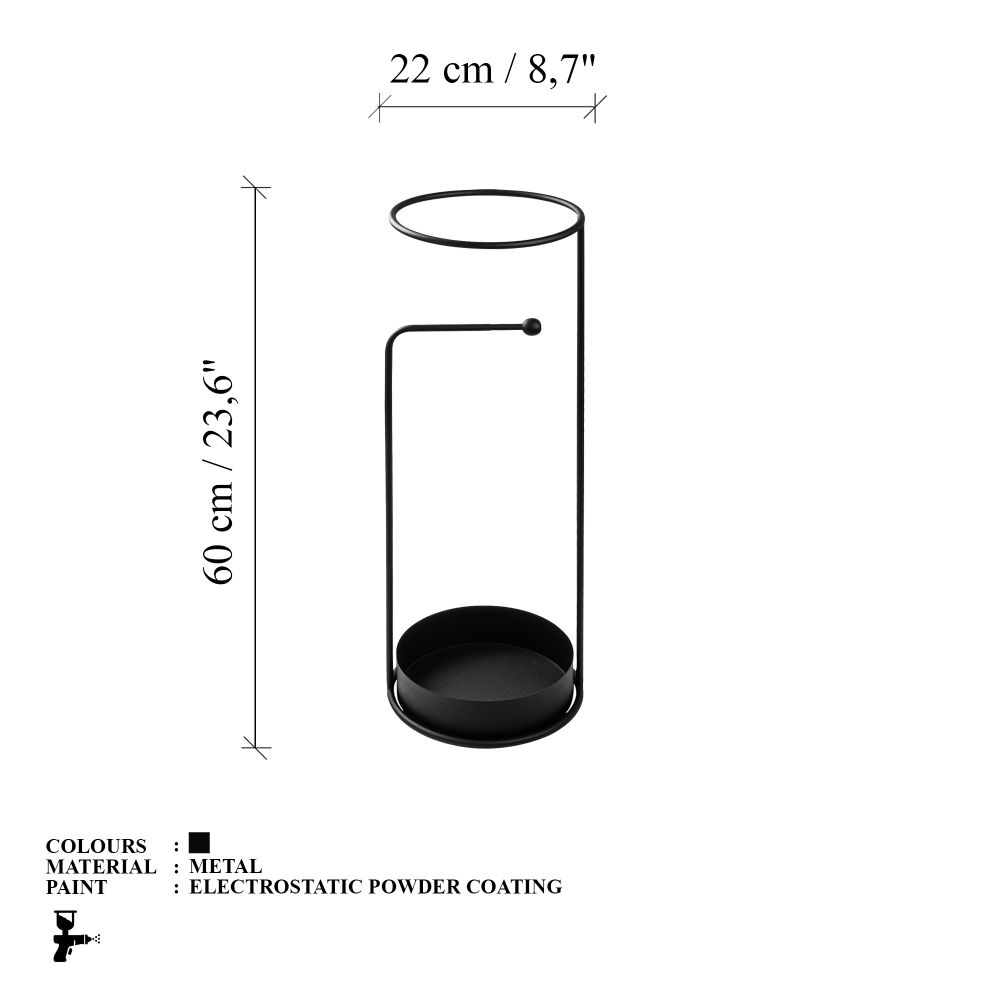 Umbrella stand Şemsiye-A - 003, colour: black slika 7