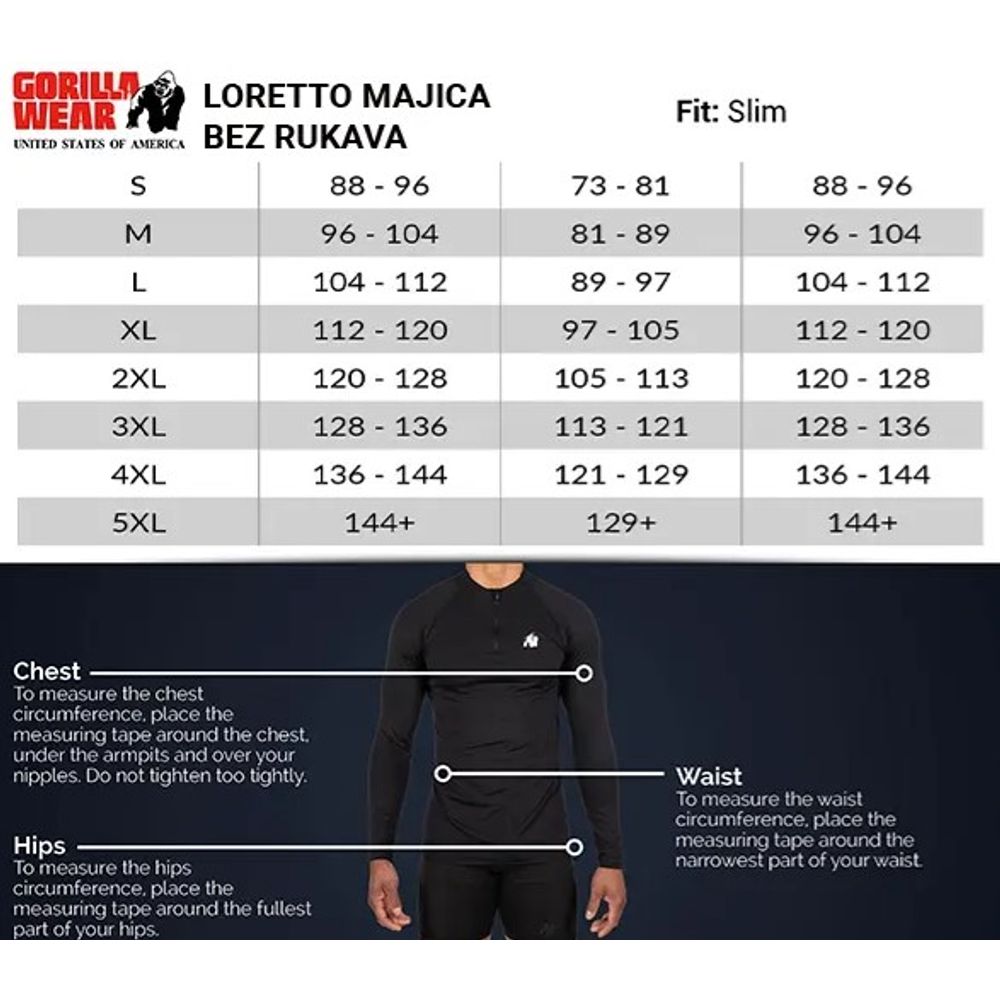 Gorilla Wear MARSHALL Majica bez rukava, Crna slika 7