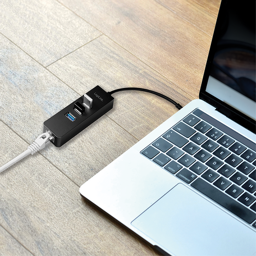 Logilink USB 3.2 Gen 1 Hub, 3-port, USB-C - Gigabit Ethernet slika 4