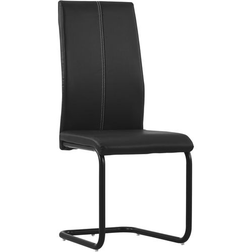 Konzolne blagovaonske stolice od umjetne kože 2 kom crne slika 19